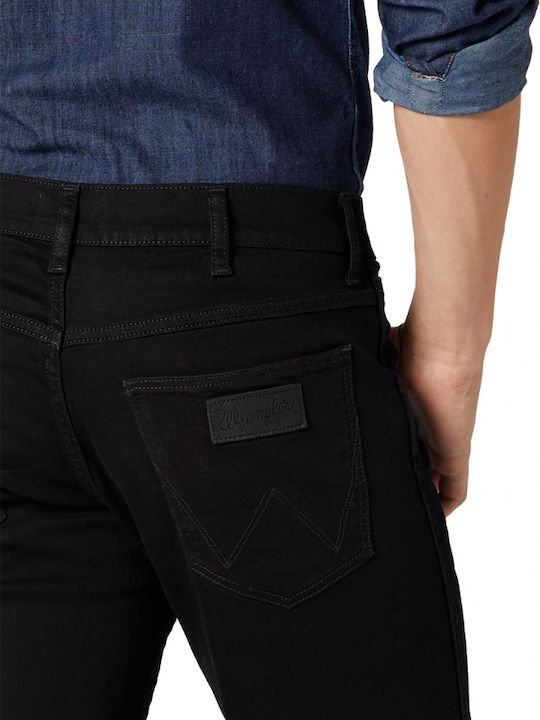 Greensboro Ανδρικό Παντελόνι Τζιν Ελαστικό Regular Straight Fit Μαύρο