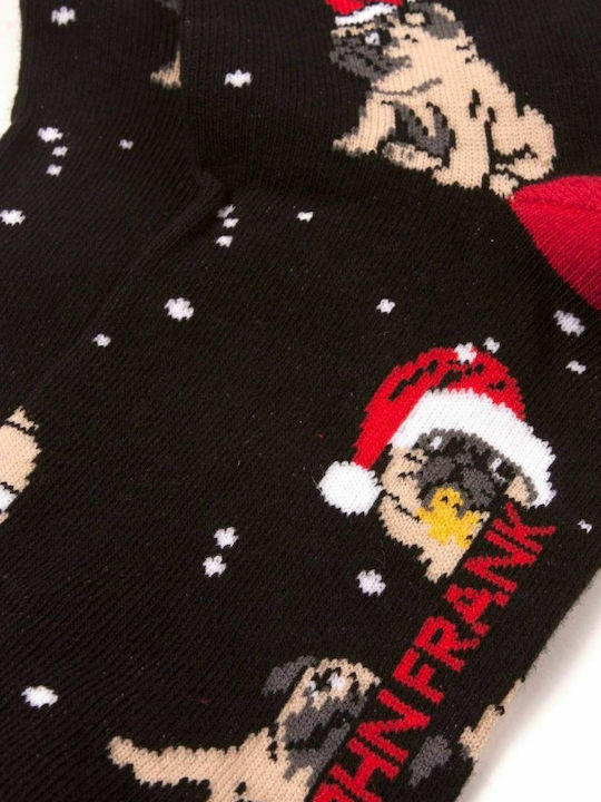 John Frank Christmas Pug Women's Christmas Socks Multicolour