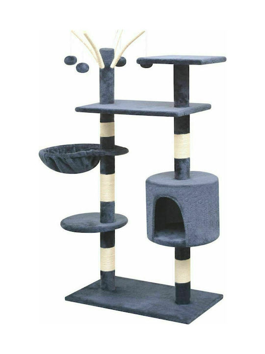 vidaXL Cat Scratching Post Cat Tree In Blue Colour 96x35x125 cm