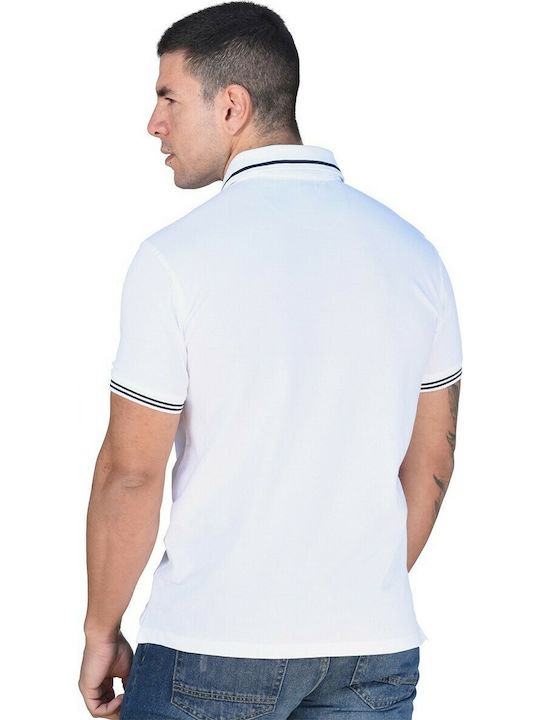 Biston Men's Short Sleeve Blouse Polo White