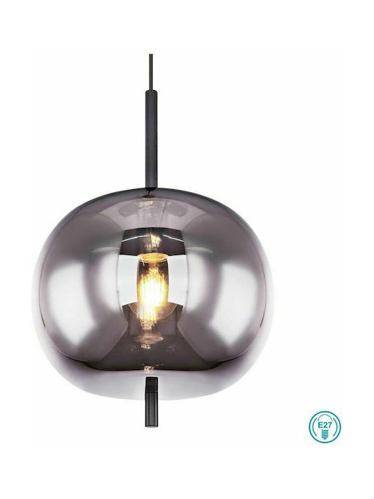 Globo Lighting Blacky Lustră Negru cu Dulie E27 30x300cm.