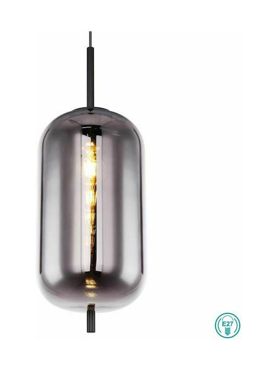 Globo Lighting Blacky Μοντέρνο Κρεμαστό Φωτιστικό Μονόφωτο με Ντουί E27 σε Μαύρο Χρώμα