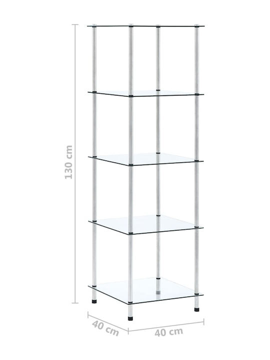 Transparent Bookcase 40x40x130cm