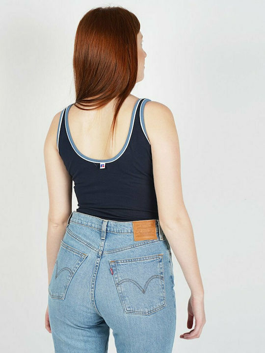 Russell Athletic Spaghetti Strap Bodysuit Relaxed Fit Navy Blue