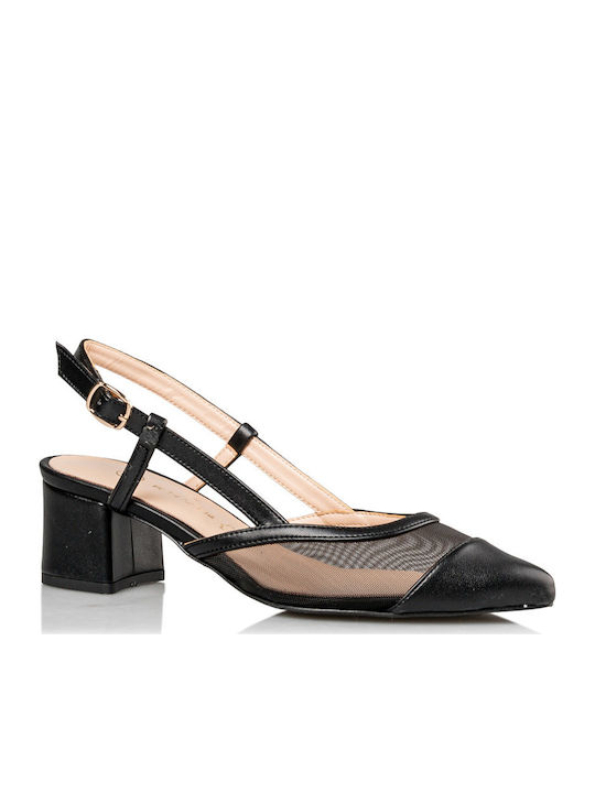 Envie Shoes Pointed Toe Black Medium Heels