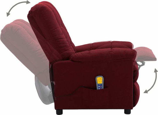 Relax Sessel Friseurwaschbecken mit Fußhocker Burgundisch 74x99x102cm