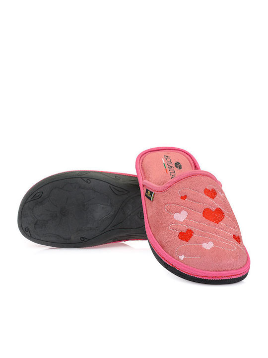 20-112 Winter Damen Hausschuhe Rosa