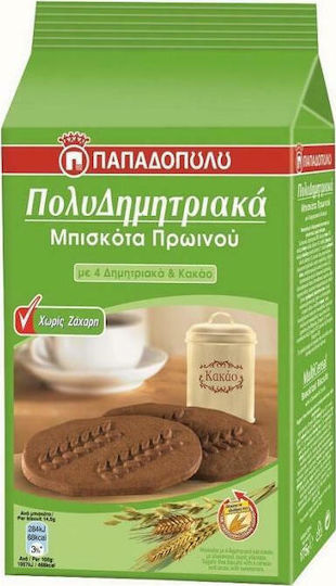 Papadopoulou Biscuits Multigrain Cocoa Sugar Free 1pcs 175gr