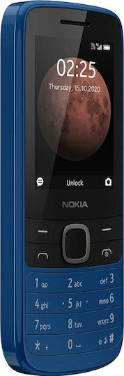Nokia 225 4G Dual SIM (125MB/125MB) Mobile with Buttons Classic Blue