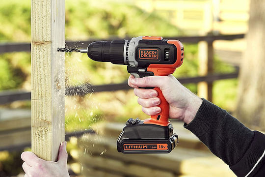 Black & Decker BCD003C1 Percussive Battery Drill Driver 18V 1x1.5Ah