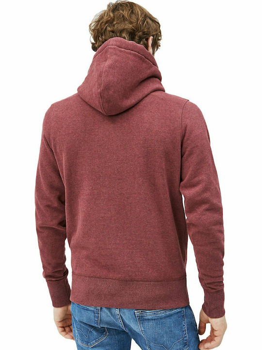 Pepe Jeans Neville Sweatshirt Fleece mit Kapuze Burgundy