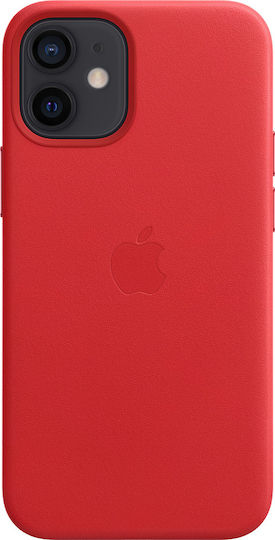 Apple Leather Case with MagSafe Back Cover Δερμάτινο Κόκκινο (iPhone 12 mini)