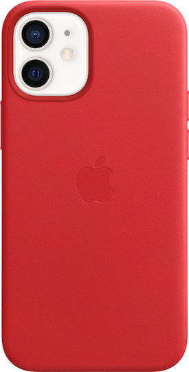 Apple Leather Case with MagSafe Back Cover Δερμάτινο Κόκκινο (iPhone 12 mini)