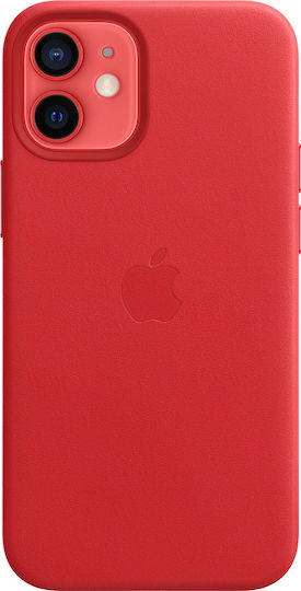 Apple Leather Case with MagSafe Back Cover Δερμάτινο Κόκκινο (iPhone 12 mini)