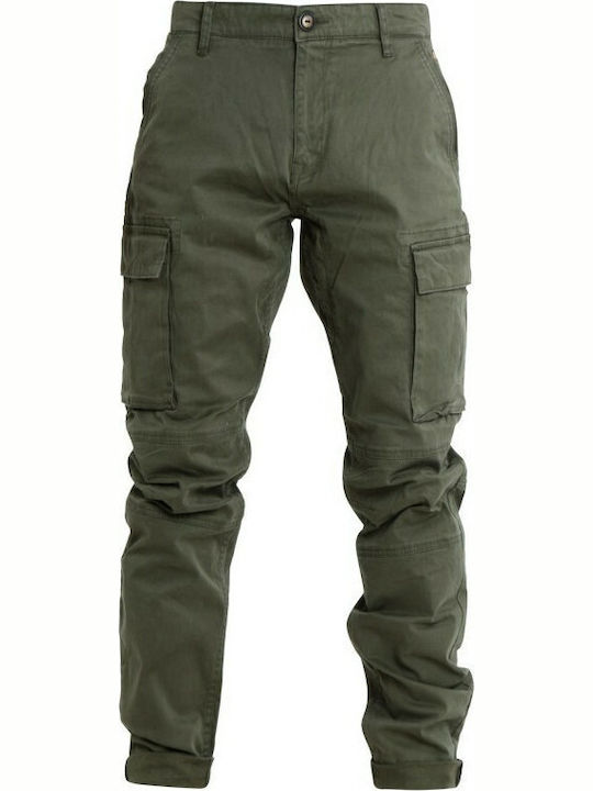 Trousers Cargo Elastic in Regular Fit Khaki