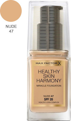 Max Factor Healthy Skin Harmony Miracle Liquid Make Up SPF20 47 Nude 30ml