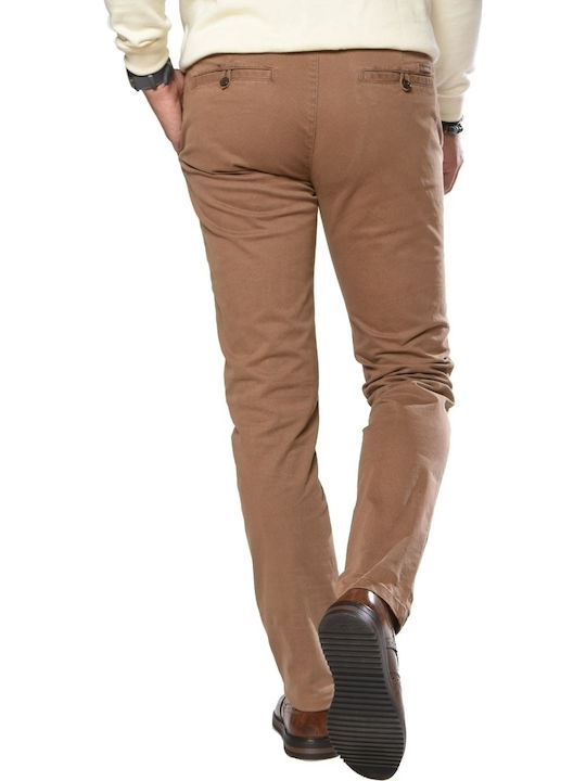 Camaro Trousers Chino Elastic in Slim Fit Beige