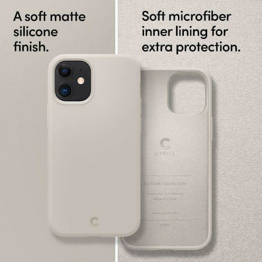 Spigen Ciel by Cyrill Umschlag Rückseite Silikon Beige (iPhone 12 mini) ACS01787