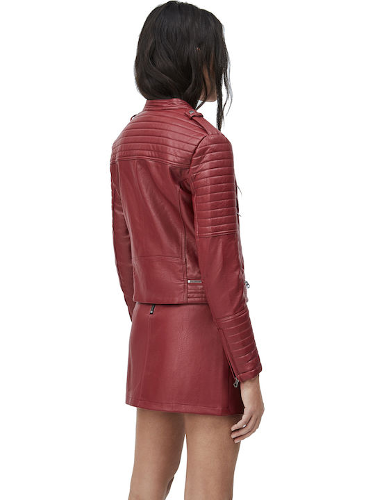 Pepe Jeans Lenna Damen Bikerjacke Burgundisch