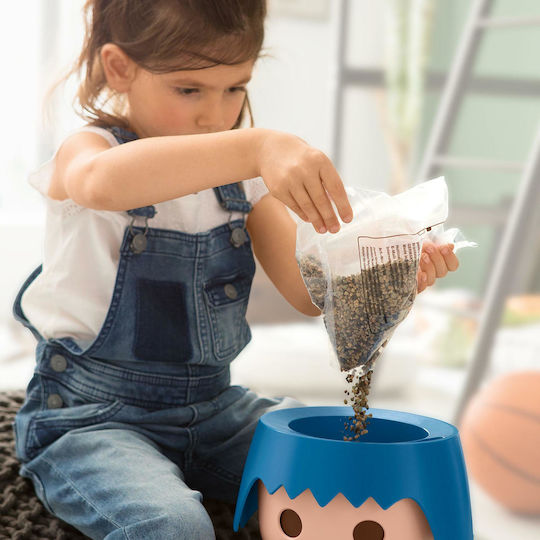 Lechuza Playmobil Ojo Αυτοποτιζόμενη Γλάστρα Πλαστική Μπλε 21x21εκ.