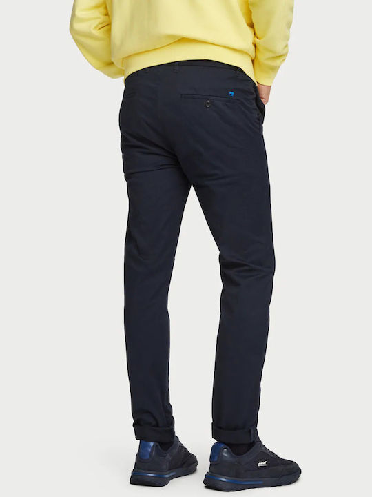 Scotch & Soda Mott Classic Men's Trousers Chino in Slim Fit Navy Blue