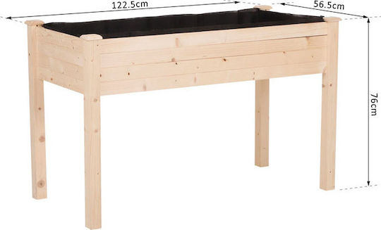 Outsunny Blumenkasten Hölzernes Braun 122.5x56.5x76cm.