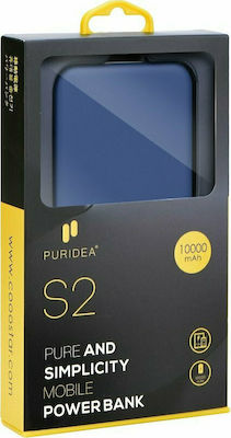 Puridea S2 Power Bank 10000mAh mit 2 USB-A Anschlüssen Blau