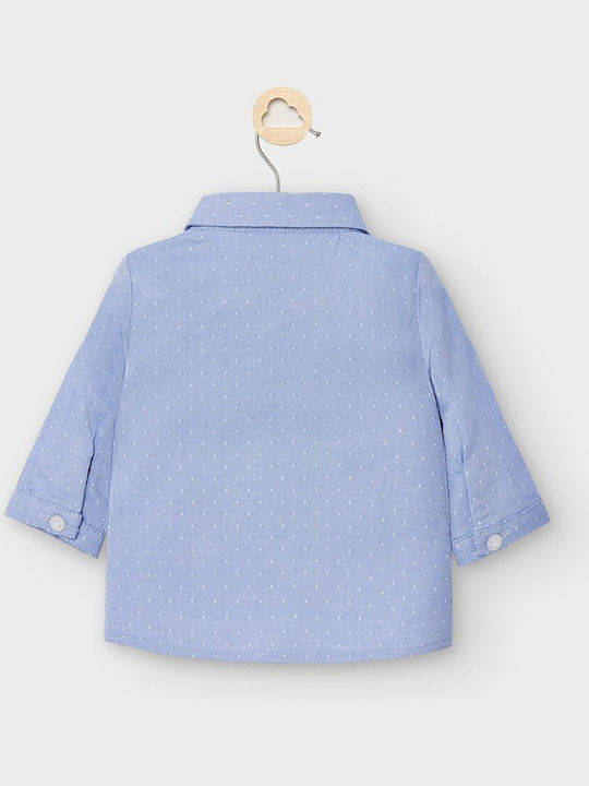 Mayoral Kids Polka Dot Shirt Light Blue