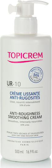 Topicrem UR-10 Anti-Roughness Smoothing Cream Moisturizing Cream Body with Urea for Very Dry Skin 500ml