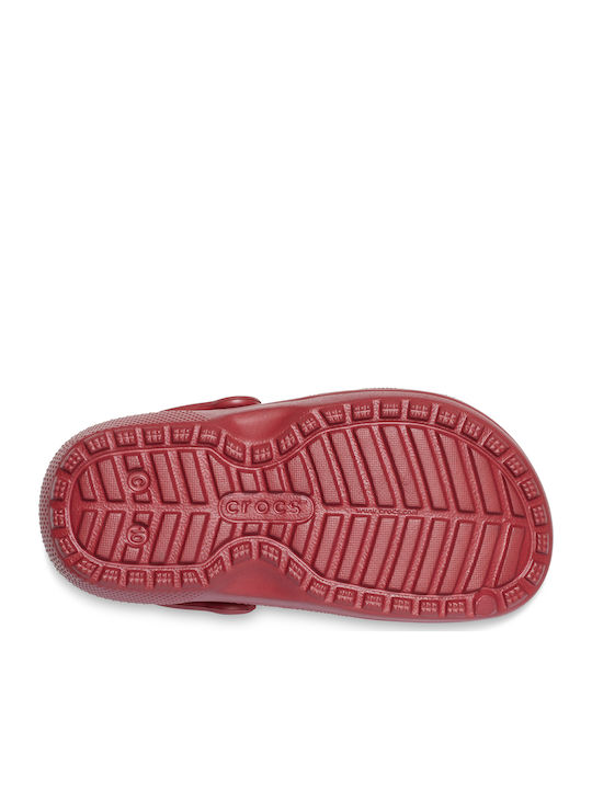 Classic Lined Clog Anatomisch Kinderhausschuhe Rote