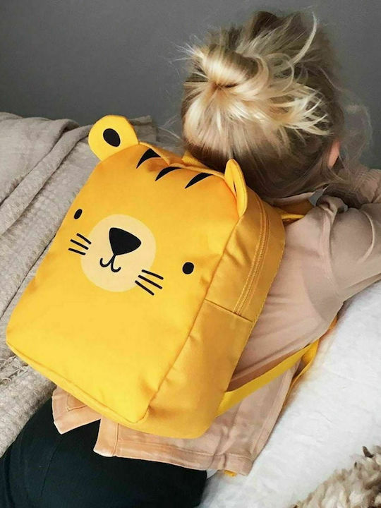 A Little Lovely Company Tiger Kids Bag Backpack Yellow 21cmx10cmx26cmcm