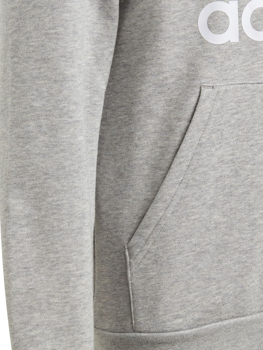 Kids Sweatshirt with Hood and Pockets Gray Trefoil
