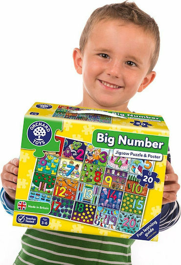Kinderpuzzle Big Number für 3+ Jahre alt+ Jahre 20pcs Orchard