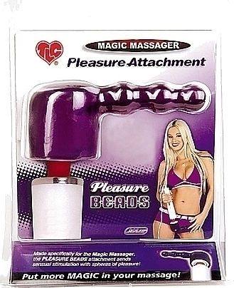 Topco Sales Magic Massager Pleasure Attachment with Pleasure Beads Analdildo Lila 15cm