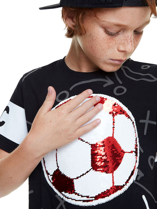 Παιδικό T-shirt Μαύρο T-Shirt Manolo