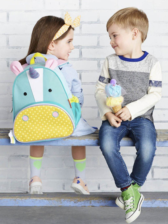 Skip Hop Zoo Unicorn School Bag Backpack Kindergarten Turquoise with Water Bottle Holder