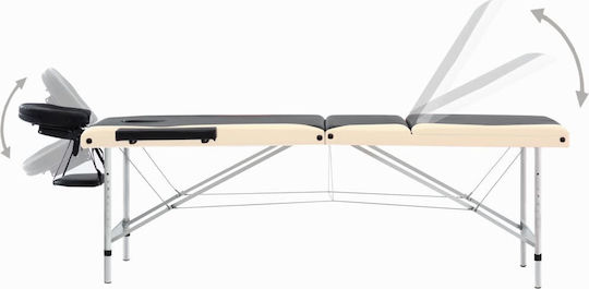 vidaXL Aluminum Portable/Folding Massage and Physiotherapy Bed 191x70cm 3 Positions