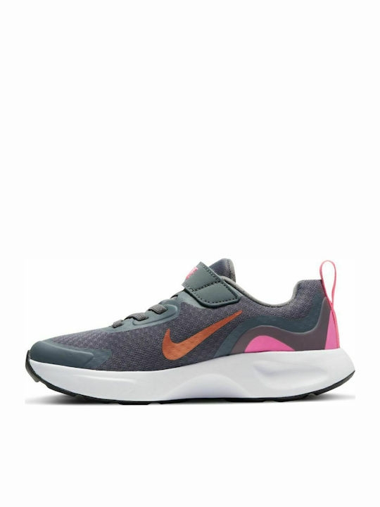 Wearallday Детски Спортни Обувки Running с Велкро Сиви