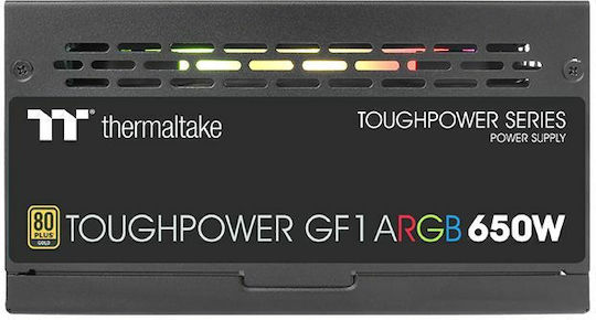 Thermaltake ToughPower GF1 ARGB 650W Μαύρο Τροφοδοτικό Υπολογιστή Full Modular 80 Plus Gold
