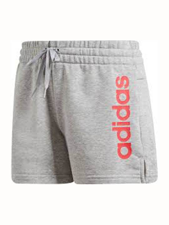 Essentials Linear Logo Women's Terry Sporty Shorts Medium Grey Heather