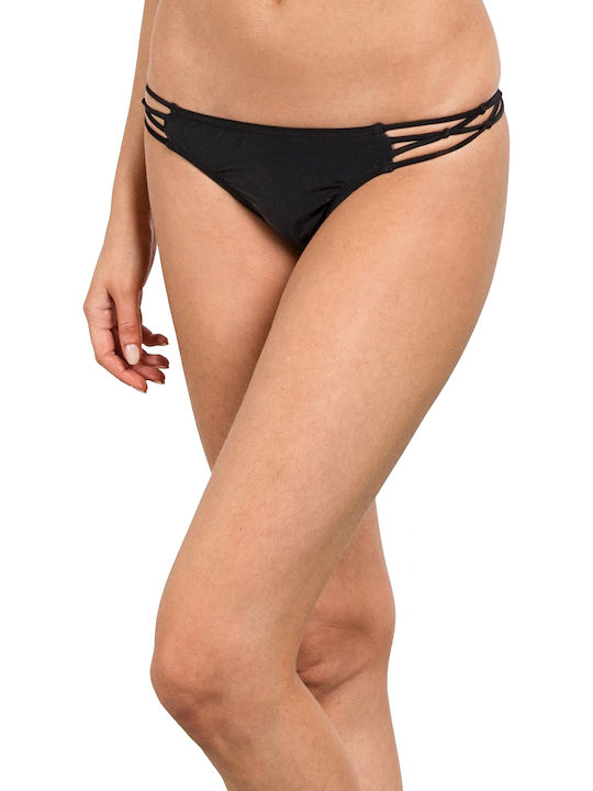 Simply Solid Tiny Bikini Slip Μαύρο