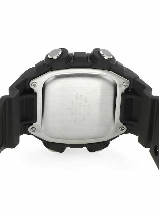 Casio Standard Collection Digital Men's Watch 50.4mm Battery with Black Rubber Strap