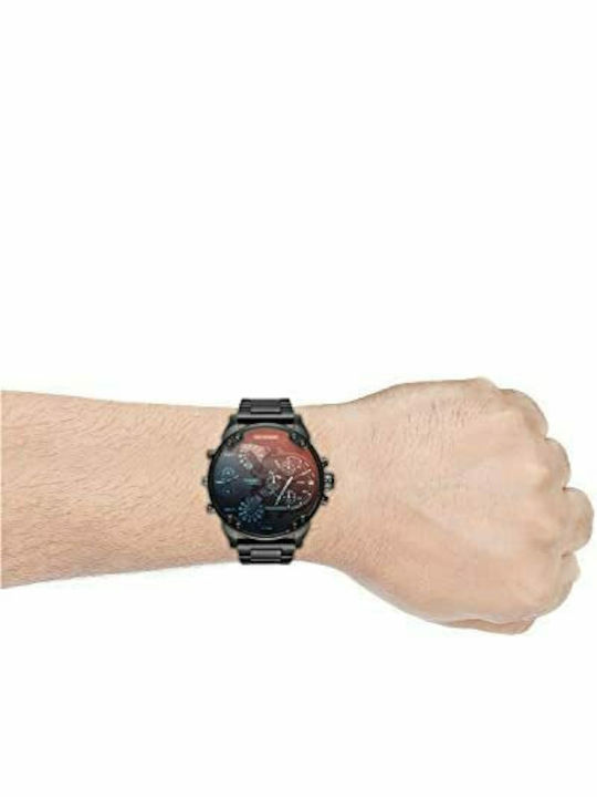 Diesel Mr Daddy 2.0 Men's Watch 57mm Chronograph Battery with Black Metal Bracelet