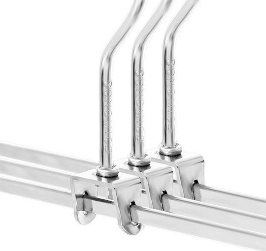 Songmics for Pants / Skirts with Heavy Duty Clips Wardrobe Hanger for Pants Metallic Silver CRI003-20 20pcs