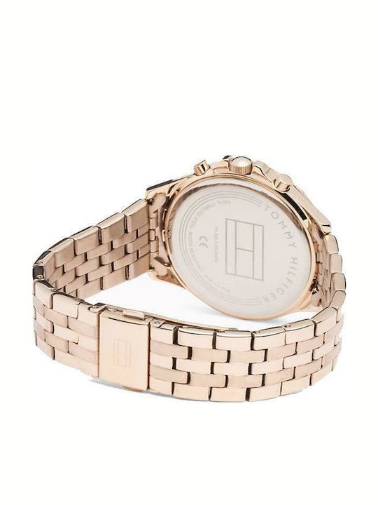 Tommy Hilfiger Ari Women's Watch Chronograph with Pink Gold Metal Bracelet
