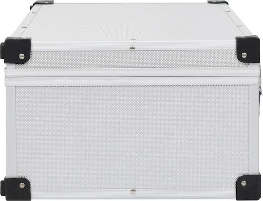vidaXL Portable Case CD & DVD ABS Transport Case Silver 80 Slots
