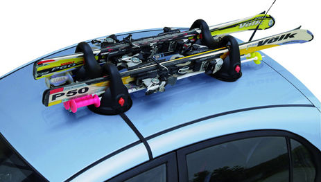 Menabo Himalaya Magnetic Car Ski Mounts Suitable for 2 Ski Pairs & 2 Baton Pairs
