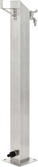 vidaXL Decorative Faucet Garden Stainless Steel Floor Square 95cm 45453