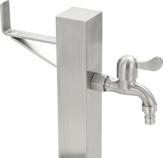vidaXL Decorative Faucet Garden Stainless Steel Floor Square 65cm 45454