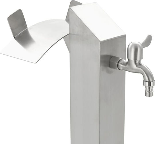 vidaXL Decorative Faucet Garden Stainless Steel Floor Square 95cm 45455